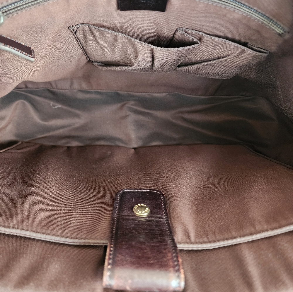 ✨️GUCCI Brown Diamante Leather Messenger Bag - Picture 14 of 16